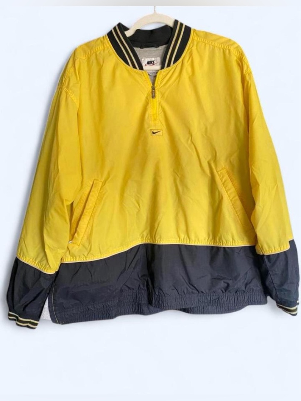 Vintage 90s Nike White Tag Colorblock Windbreaker Pullover Spellout Youth XL M/L